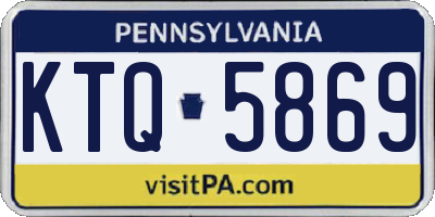 PA license plate KTQ5869