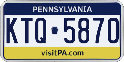 PA license plate KTQ5870
