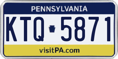 PA license plate KTQ5871