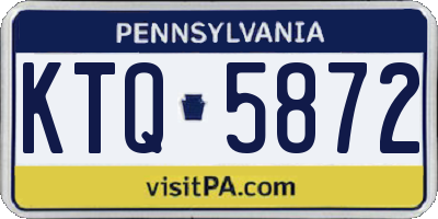 PA license plate KTQ5872
