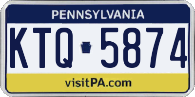 PA license plate KTQ5874