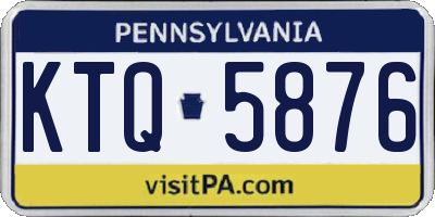 PA license plate KTQ5876