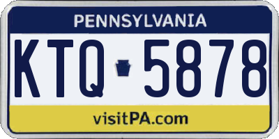 PA license plate KTQ5878