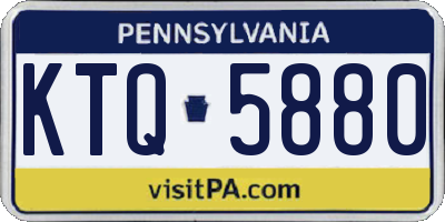 PA license plate KTQ5880