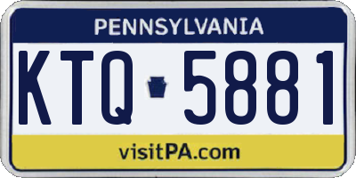 PA license plate KTQ5881