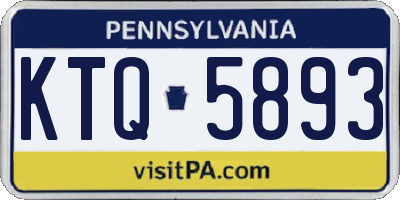 PA license plate KTQ5893