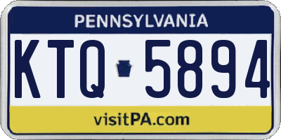 PA license plate KTQ5894