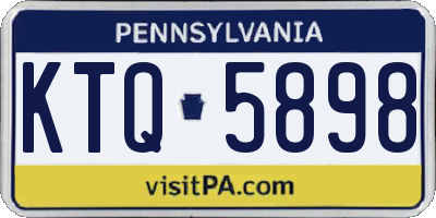 PA license plate KTQ5898