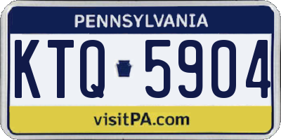PA license plate KTQ5904
