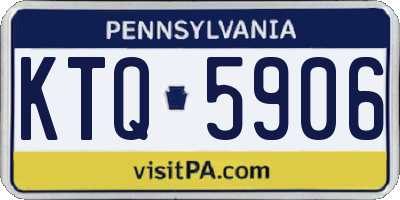 PA license plate KTQ5906