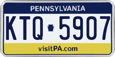 PA license plate KTQ5907