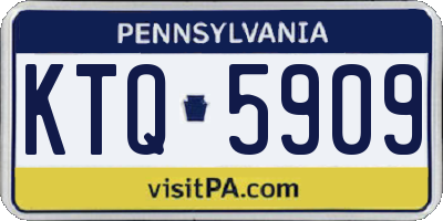 PA license plate KTQ5909