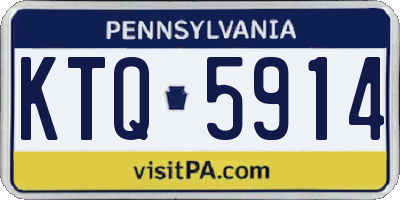 PA license plate KTQ5914