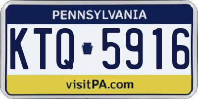 PA license plate KTQ5916