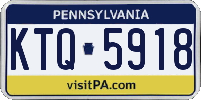 PA license plate KTQ5918