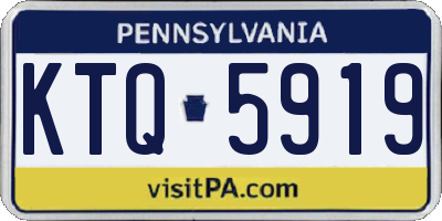 PA license plate KTQ5919