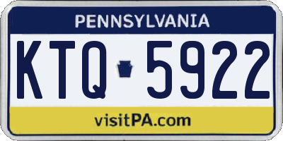 PA license plate KTQ5922