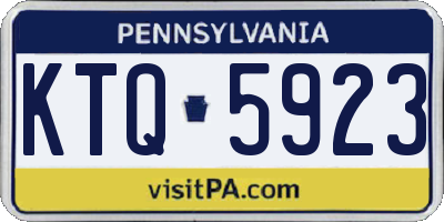 PA license plate KTQ5923