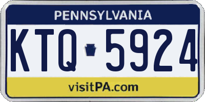 PA license plate KTQ5924