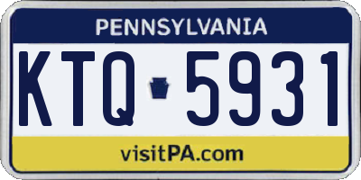 PA license plate KTQ5931