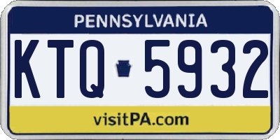 PA license plate KTQ5932