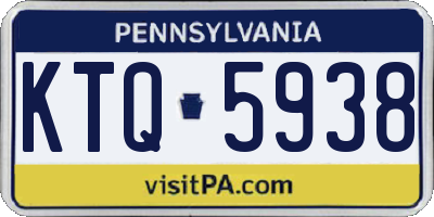 PA license plate KTQ5938