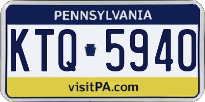 PA license plate KTQ5940