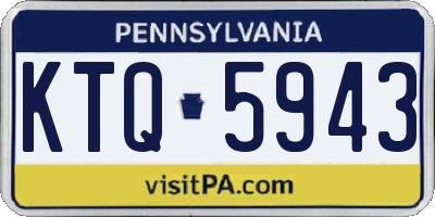 PA license plate KTQ5943
