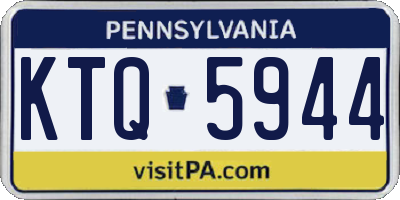 PA license plate KTQ5944