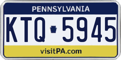 PA license plate KTQ5945