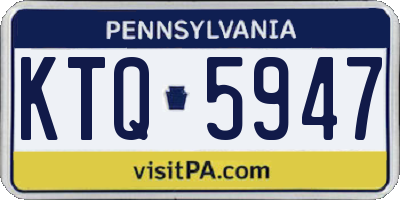 PA license plate KTQ5947