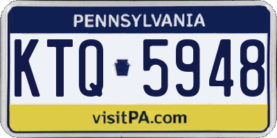 PA license plate KTQ5948