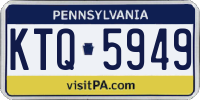 PA license plate KTQ5949