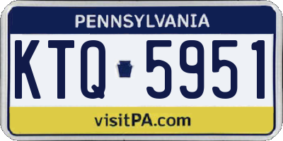 PA license plate KTQ5951
