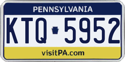 PA license plate KTQ5952