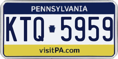 PA license plate KTQ5959