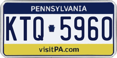 PA license plate KTQ5960