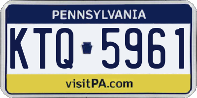 PA license plate KTQ5961