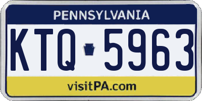 PA license plate KTQ5963
