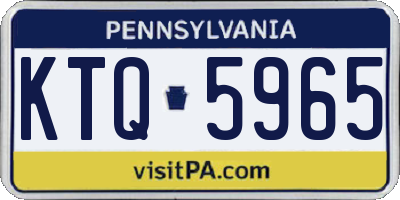 PA license plate KTQ5965