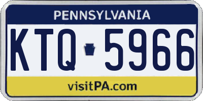 PA license plate KTQ5966