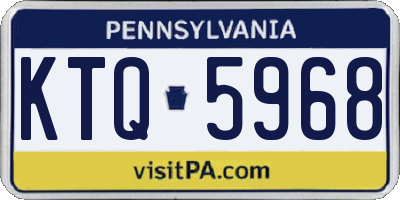 PA license plate KTQ5968