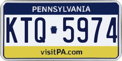 PA license plate KTQ5974