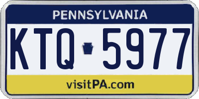 PA license plate KTQ5977