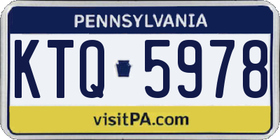 PA license plate KTQ5978