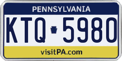 PA license plate KTQ5980
