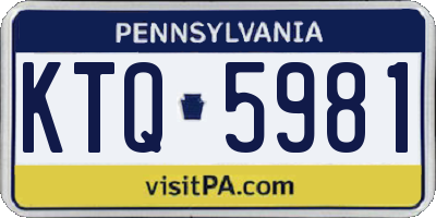 PA license plate KTQ5981
