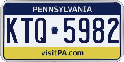 PA license plate KTQ5982
