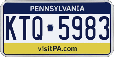 PA license plate KTQ5983