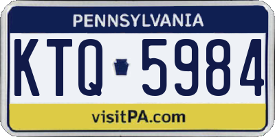 PA license plate KTQ5984